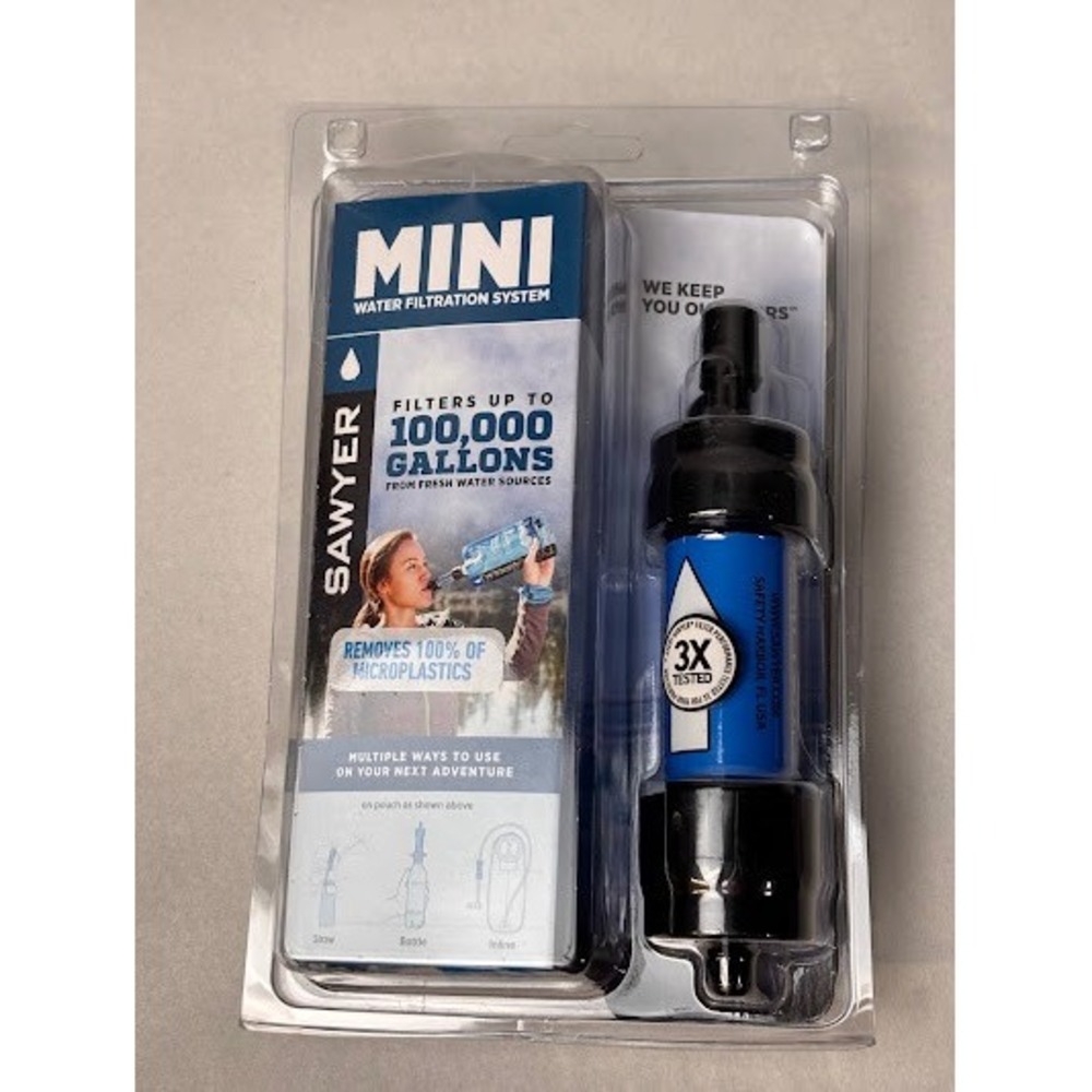 Sawyer Mini Water Filtration System Blue SP128 100000 Gallon Portable Filter NEW
